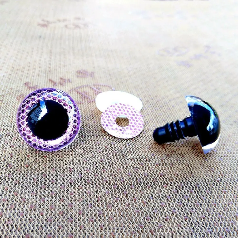 Stofftieraugen 3D Wabenkatzen-Sicherheitsaugen Amigurumi Glänzende Sicherheitsaugen für Amigurumi 18 mm Kristall-Katzenaugen