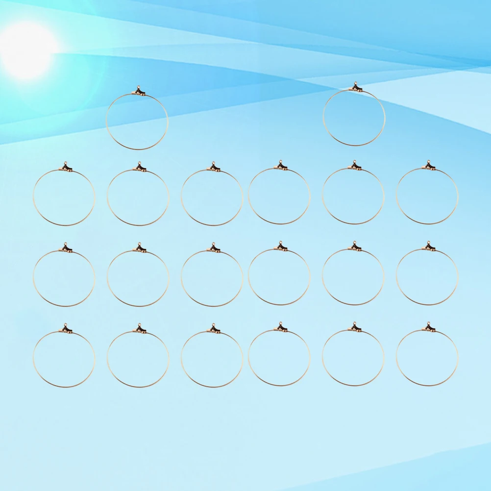 

20pcs Copper Earrings Accessories DIY Ear Jewelry Making Supplies Fashionable Novel Ear Rings Hook Clips Circular Earring Parts