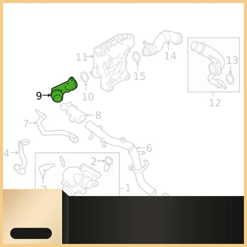 

J9C6689 LR094089 Part Connector Tube Heater Outlet Tube For Land Rover Range Rover Evoque 12 Discovery Sport Jaguar Accessories-