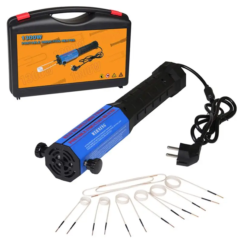 Kit riscaldatore a induzione da 1300 W Automotive 110 V/220 V Strumento di riparazione auto per macchina di riscaldamento a induzione di calore senza fiamma con 8/10 bobine