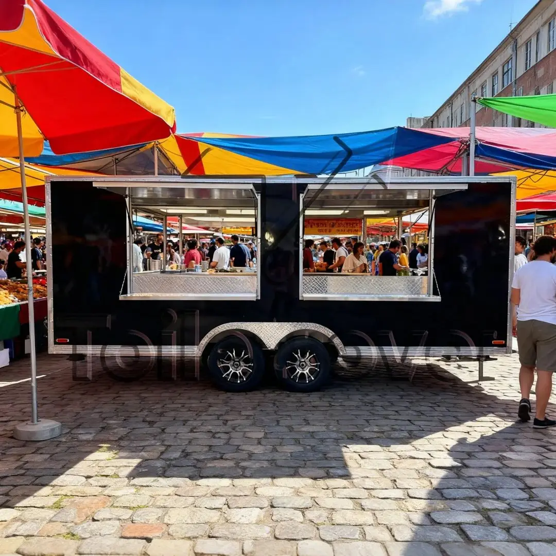 

Customizable Portable Outdoor Food Trailer Multifunctional Commercial Vending Cart Snack Selling Truck