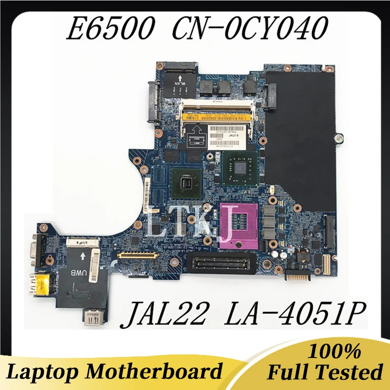 

Mainboard For DELL Latitude E6500 Laptop Motherboard CN-0CY040 0CY040 CY040 JAL22 LA-4051P G98-740-U2 GPU DDR2 100% Full Tested