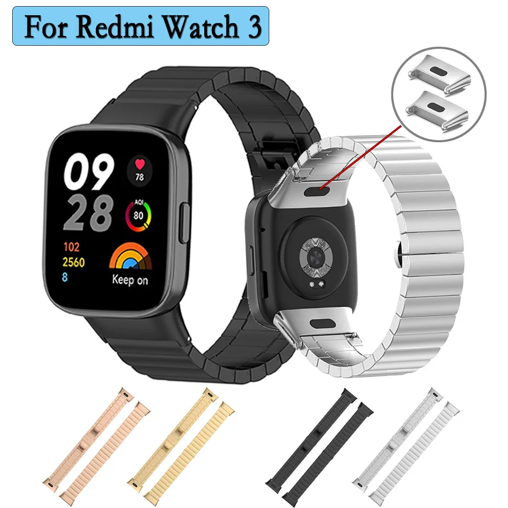 

Metal Strap For Redmi watch3 Hidden Clasp Stainless Steel Smart Watch Wristband Fashion and Business Style Watch Accessories