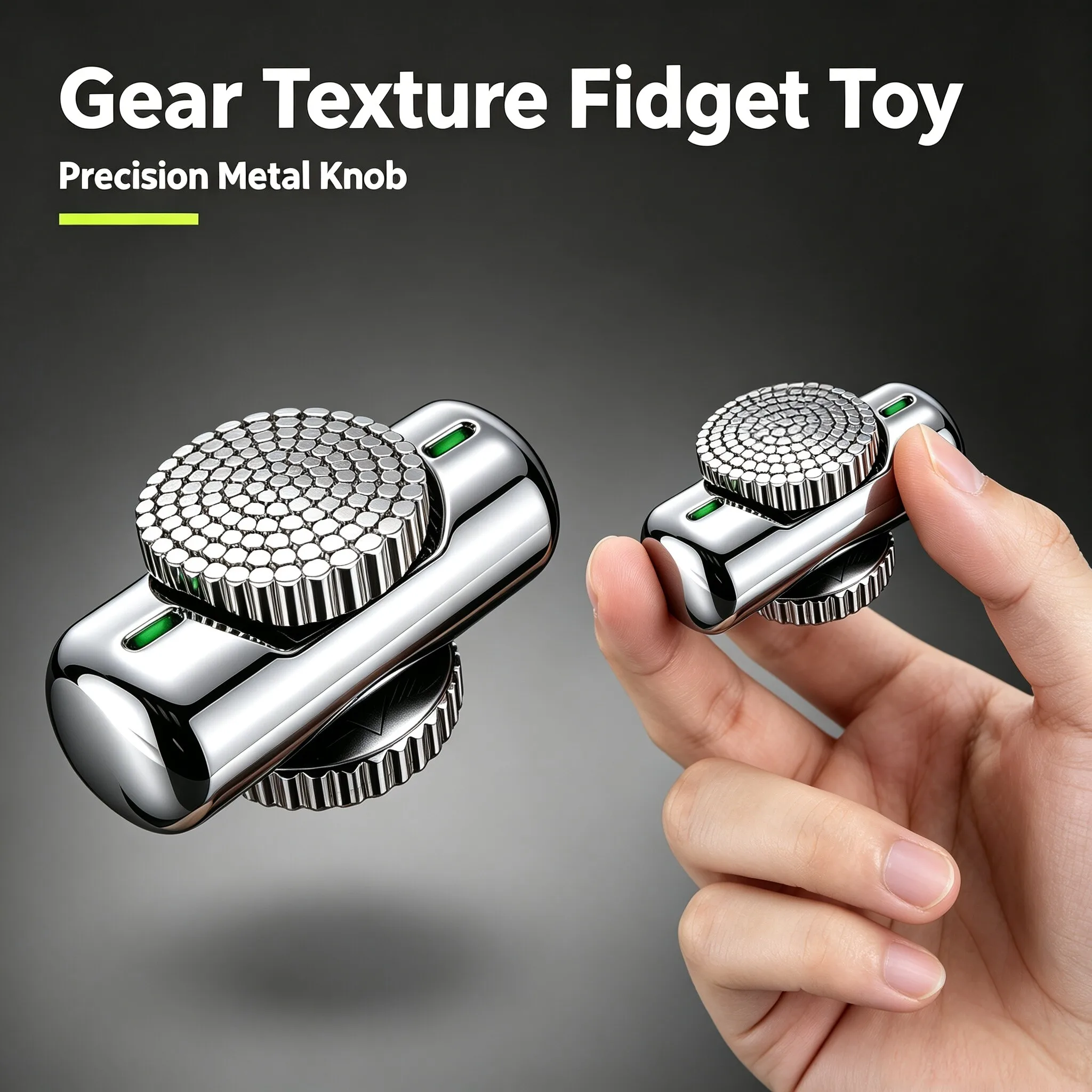 Novelty Metal EDC Fidget Spinner Silver Glow in the Dark Stress Relief Pocket Desk Ornamen Toy Unique Gift Lipstick Shape