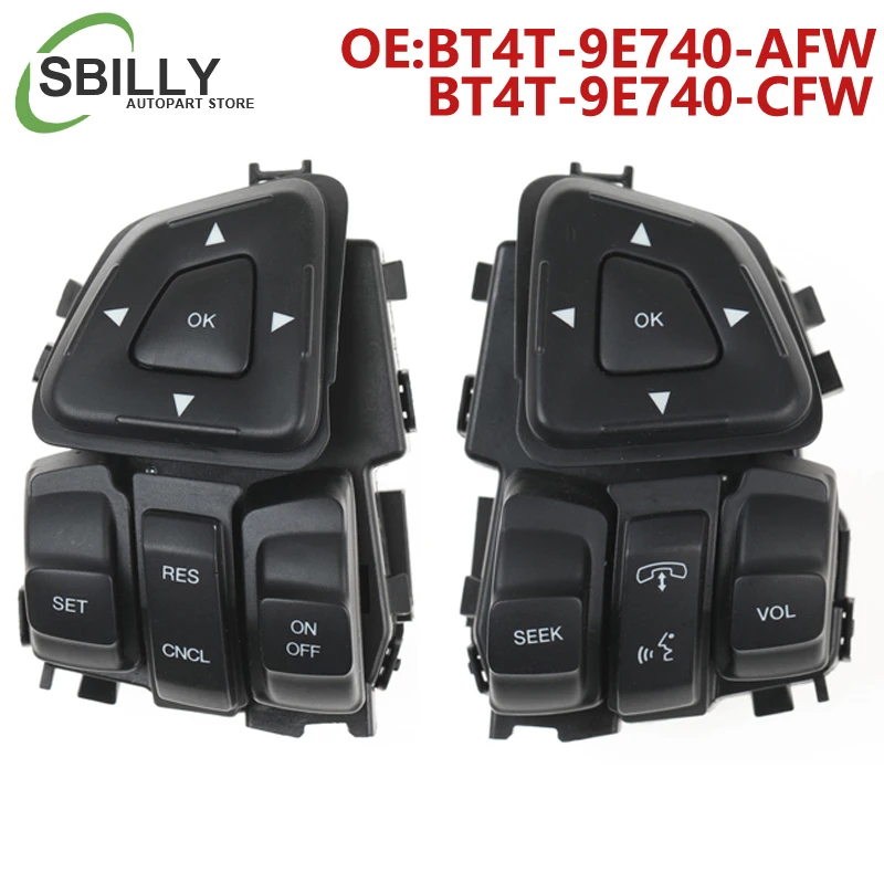 BT4T-9E740-AFW BT4T-9E740-CFW Interruptor de control de crucero para volante de coche para Ford Edge 2011-2015 Explorer 2011-2018 BT4T9E740AFW