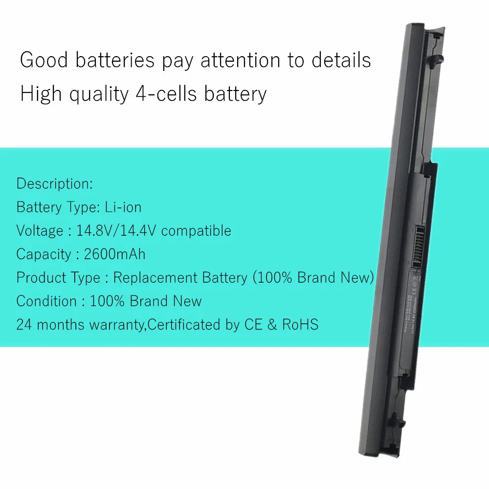 Laptop battery For ASUS A31-K56 A32-K56 S46C S40C S405C A41-K56 A42-K56 K56 VivoBook S550 S550C V550C U58C U48C S56C S550C