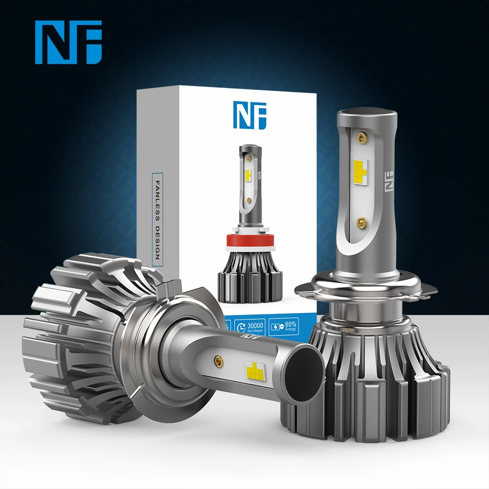 NAOEVO Car H7 LED H4 Hi/Lo Beam Headlight 40W 4800LM 12V H3 H8 H9 H13 9005 9006 H11 Headlamp Fog Lights Universal for Most auto