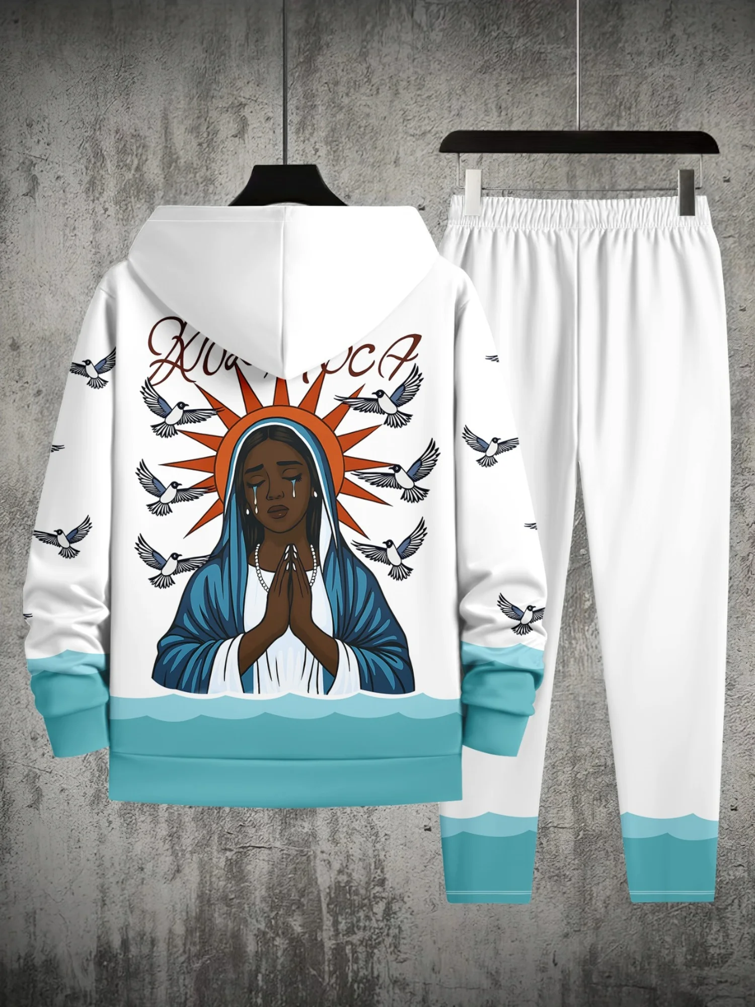 

2025Осенняя модная мужская толстовка с 3D принтом Y2k, рубашка с капюшоном в стиле Харадзюку, пуловер, повседневный спортивный костюм большого размера, комплект из двух предметов