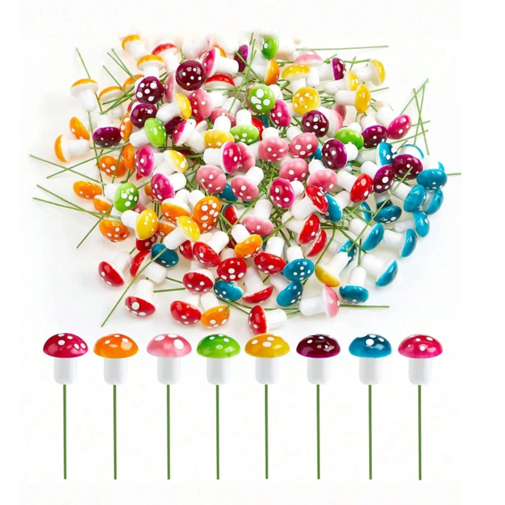 

Ornament Accessories Mini Colorful Mushroom Ornaments Imitation Colorful Foam Small Mushroom Accessories Micro Landscape Potted