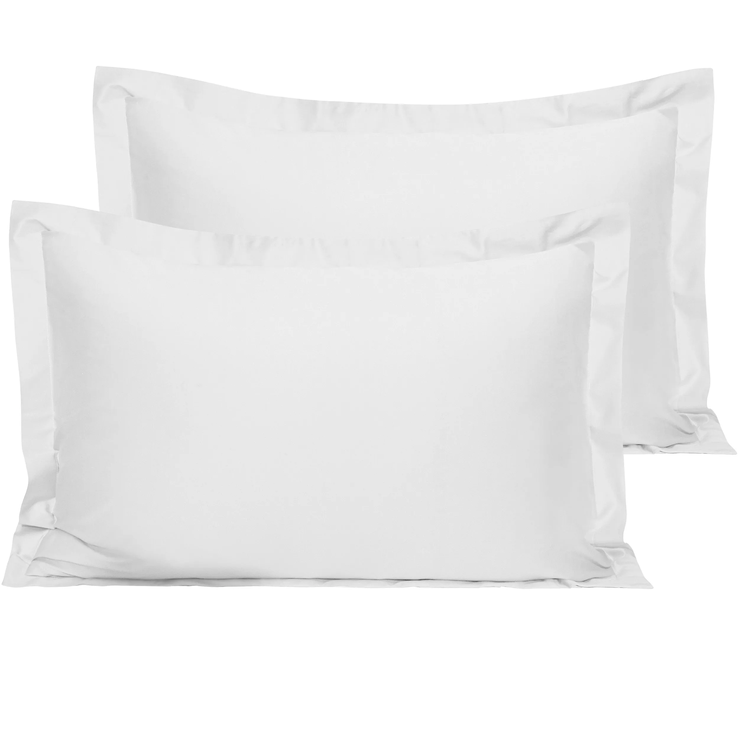 

Ntbay 2 Pack 1800 Thread Count Cotton Pillow Shams, Soft and Breathable Oxford Pillowcases for Bed