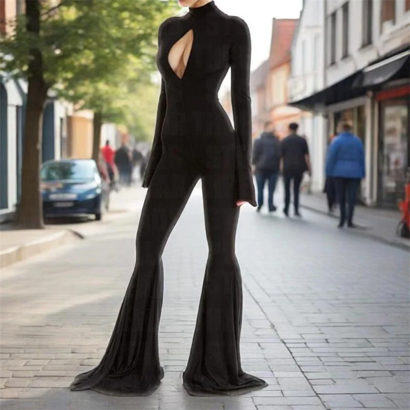 Bodysuit Turtleneck yang canggih: Detail Cut - out yang menangkap mata & Siluet Menyala untuk Trendi yang Tak Terkalahkan