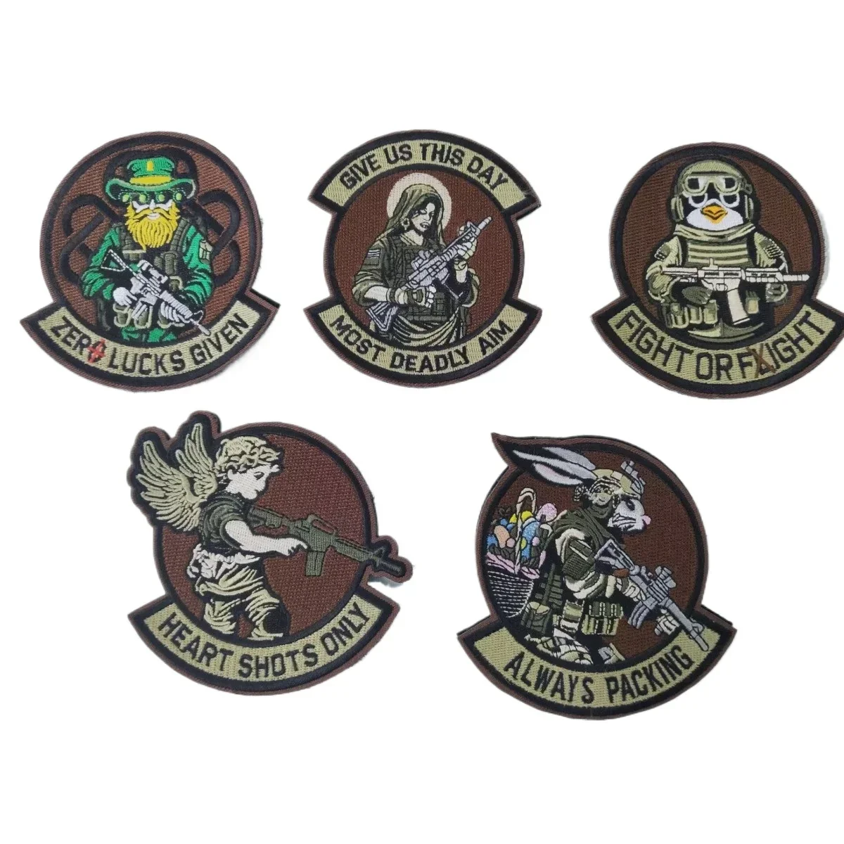Schutzengel Militär 3d Stickerei Patches Cartoon Anime Kaninchen Vogel Krieger Moral Armband Kleidung Mantel Rucksack Aufkleber