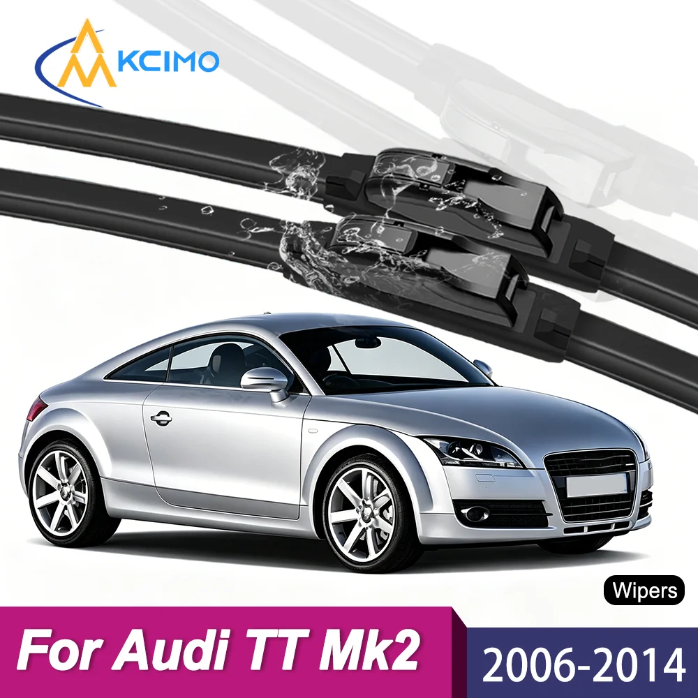 Upgrade Your Wiper System 2PCS Premium All-Season Rubber Blades For Audi TT Mk2 8J 2006-2014  Long-Lasting Clear Vision