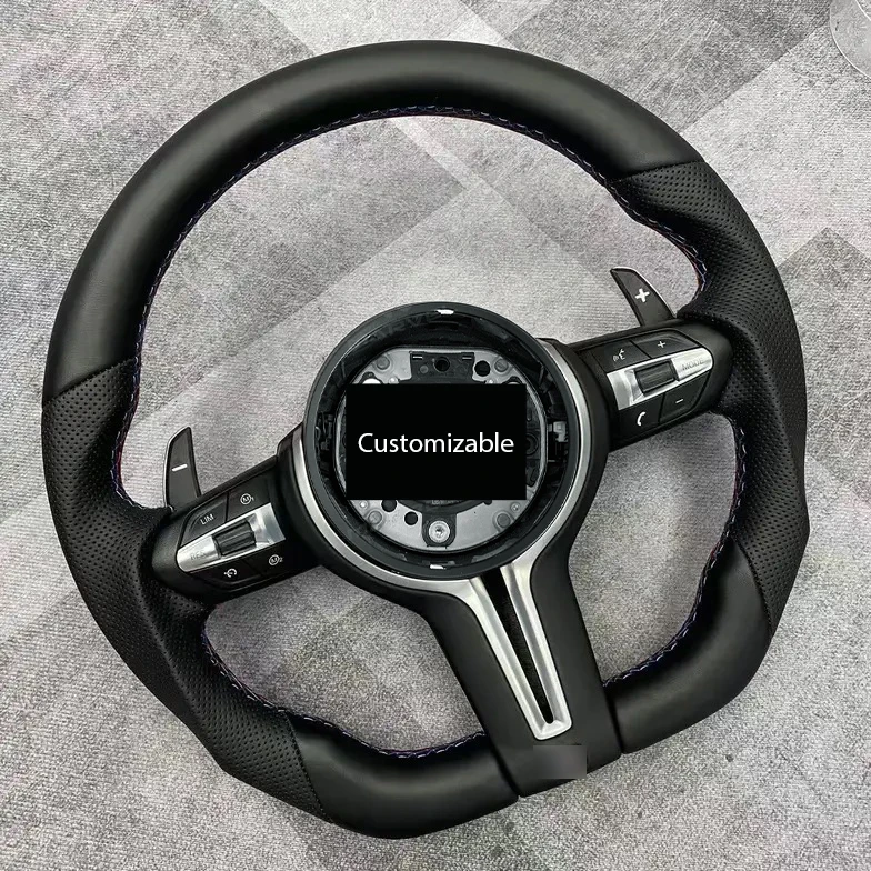OEM Steering Wheel Upgrade for F10 F20 F80 F90 F13  E46 M3 E90 E92 E87 E82 E88 F30 M5 Sport Custom D Shape Leather Volan