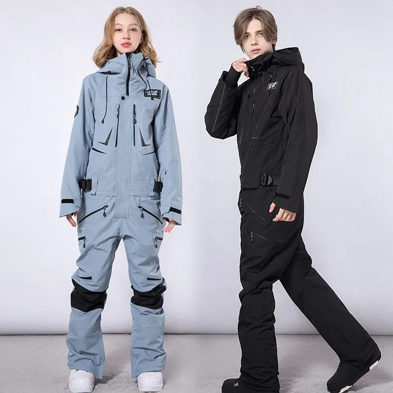 

New Winter Jumpsuit Men's Outdoor Waterproof Warm Ski Jumpsuit Women's Windproof Mountain Sports Snowboard Women's Clothing
