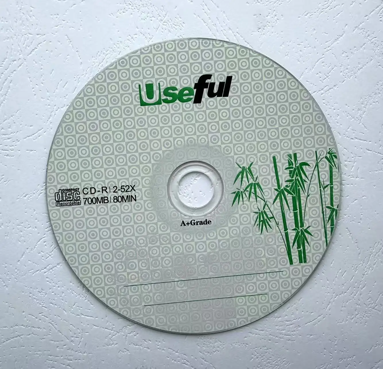 Wholesale 5 Discs Grade A 700 MB 52x Bamboo Blank Printed CD-R Disc