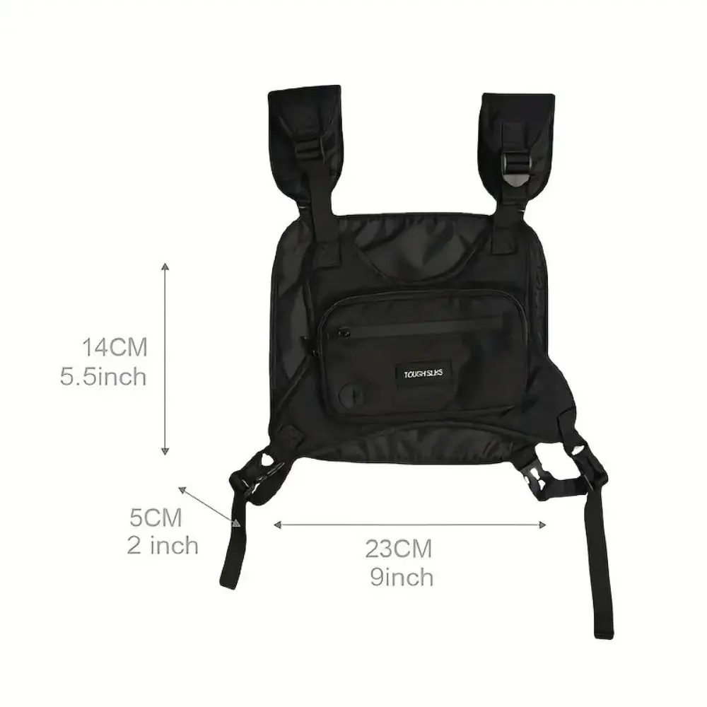 Hip Hop Hip Hop Vest Bag Functional Waterproof Streetwear Chest Bag Casual Streetwear Chest Bag Outdoor Sports