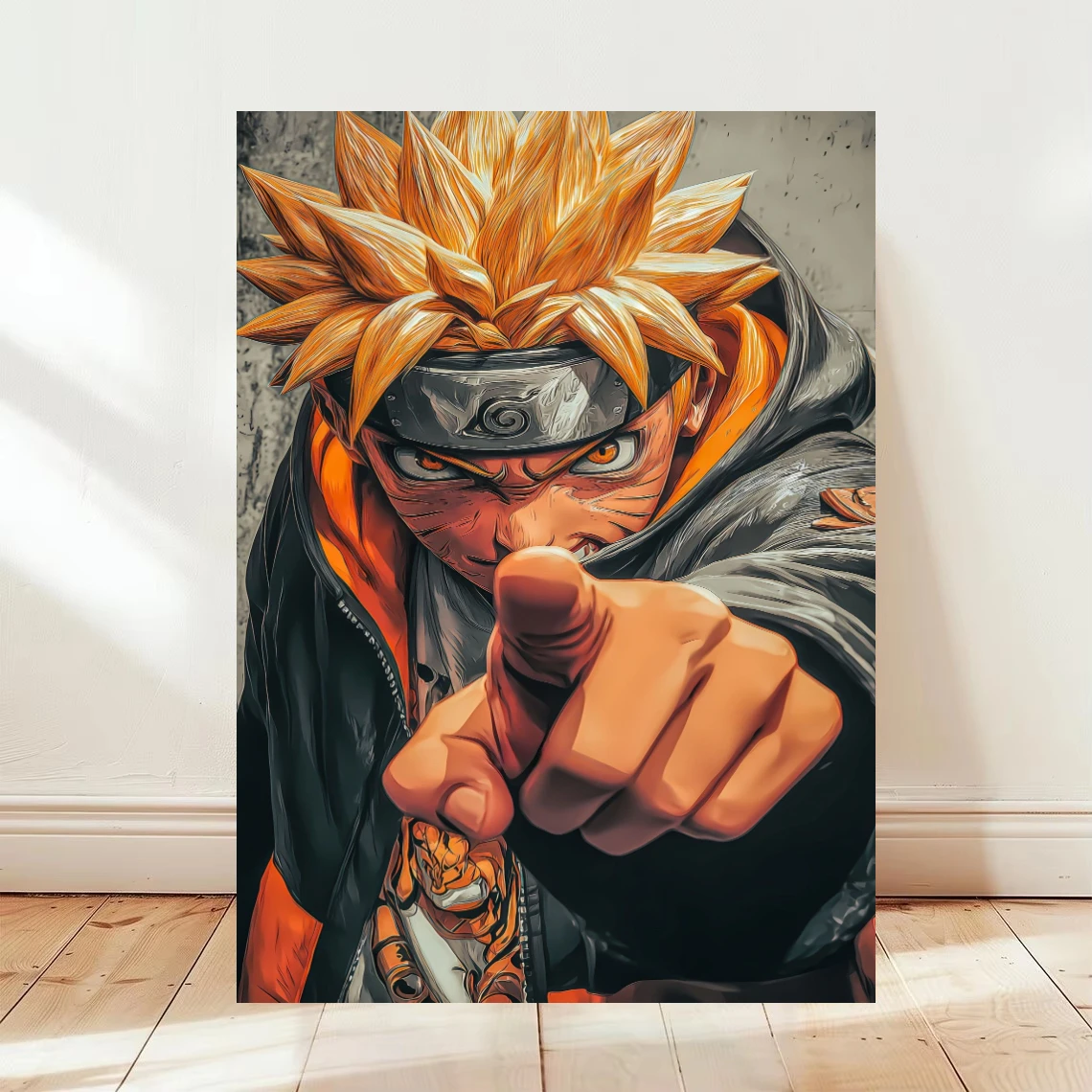 Animal Naruto Uzumaki Portrait Pointing Forward Oil Painting By Numbers Wall Decor for Living Room Bedroom Gift No Frame