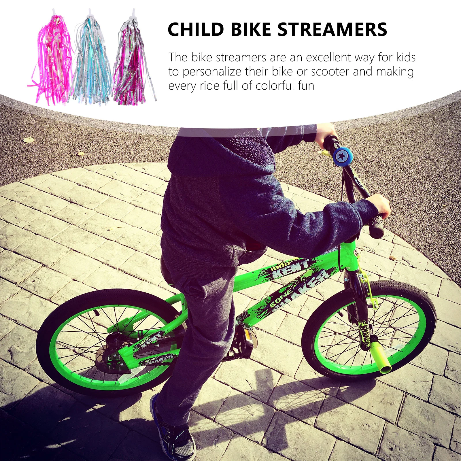 3 Pairs Scooter Bicycle Decorative Ribbon Handlebar Streamers Bike Grip Tassels Hanging Ribbons Child