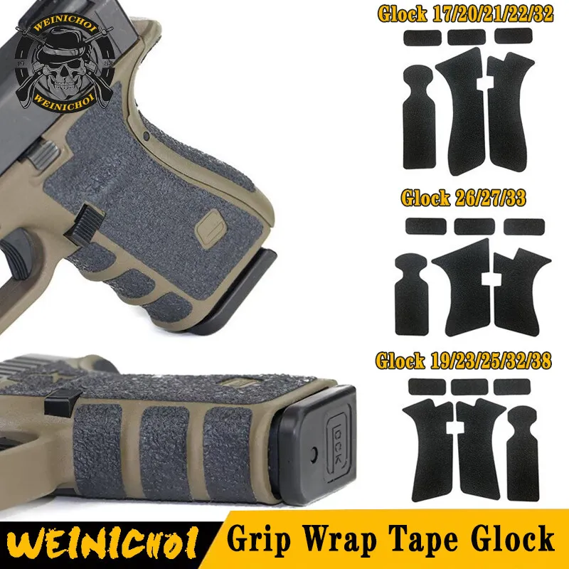 

WNC Rubberized Grip Wrap Tape G-lock for Gen 1/2/3/4/5 G-lock 17 20 21 22 33 and G-lock 19 23 25 32 38 and 26 27 33