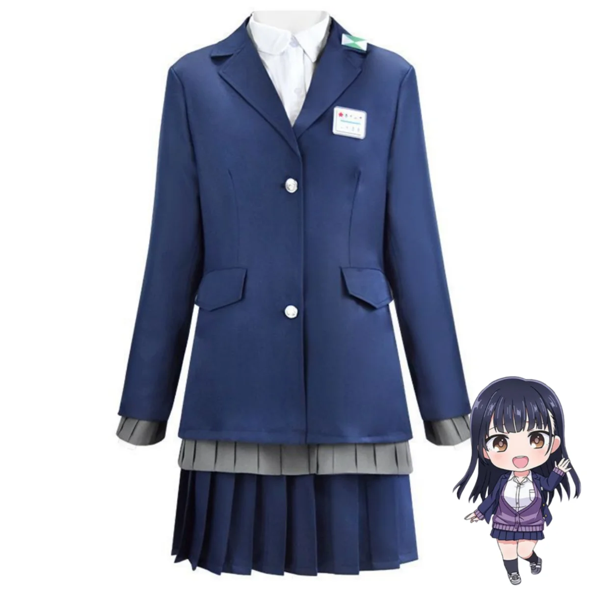 Anime Dangers in My Heart Yamada Anna Cosplay Costume Japanese School Uniforms Coat Wig Woman Lovely Daily Academic Style Suit