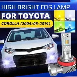 2pcs Car LED Front Fog Light Bulbs Dual Color Switchback No Error For Toyota Corolla E120 E130 E140 E150 E170E180 ZRE1 2005-2019