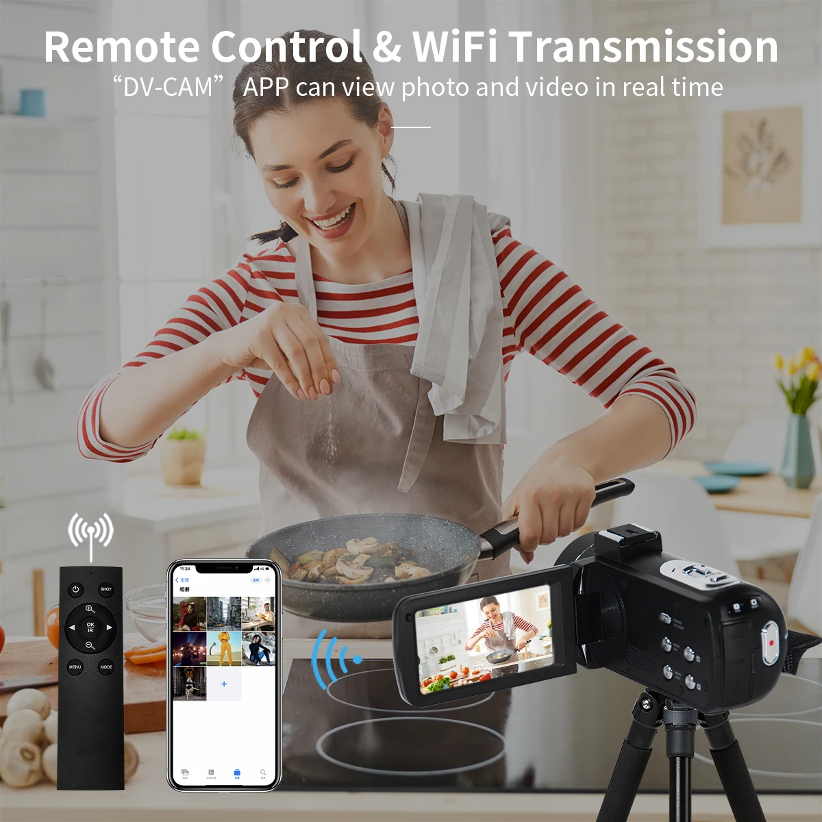 2026unique 4K Video Digital Camera Camcorder 56MP UHD WiFi IR Night Vision Vlogging Camera for YouTube  Touch Screen Camera Reco