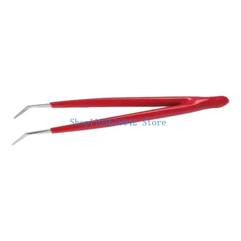 652F Laboratory Grade Stainless Steel Tweezers Slip Resistant Tip For Assembly