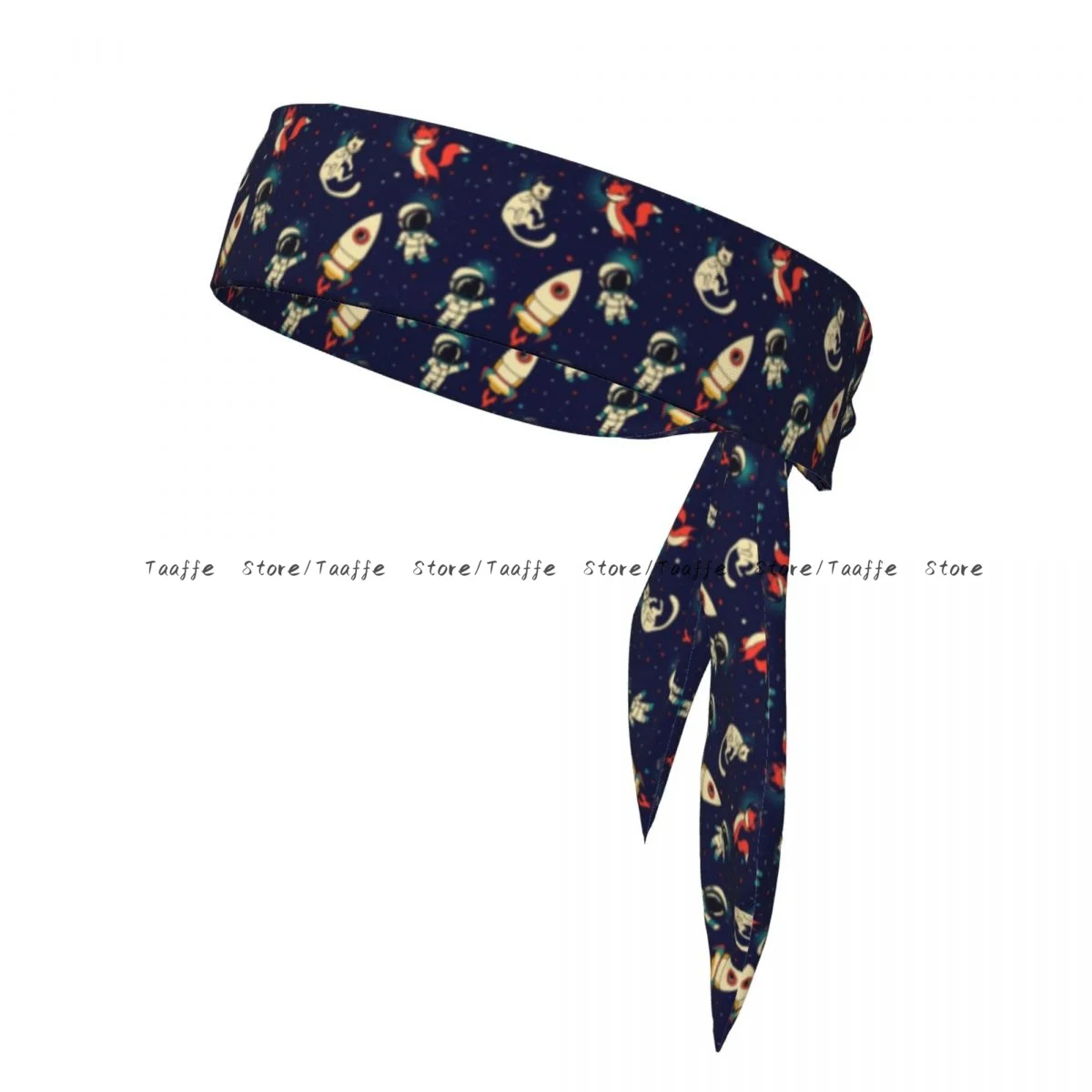 

Sweatband Bandanas Universe Space Suit And Fox Cat Hairband Head Tie Sports Headband Hair Accessories