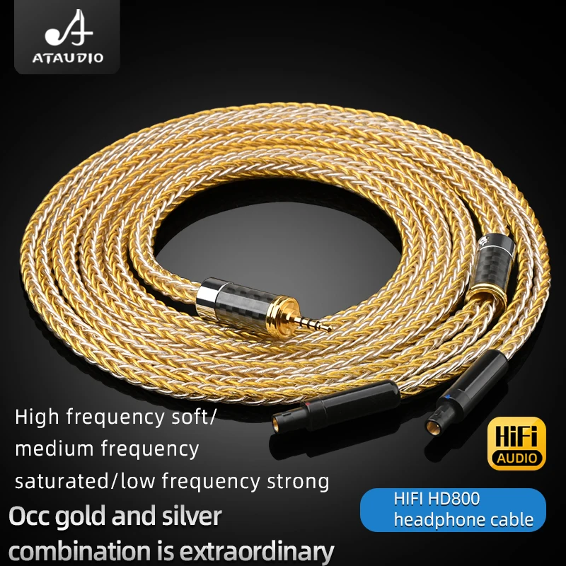 HiFi HD800 Headphone Cable High quality 3.5/2.5/4.4mm Balanced Earphone Cable for HD800S