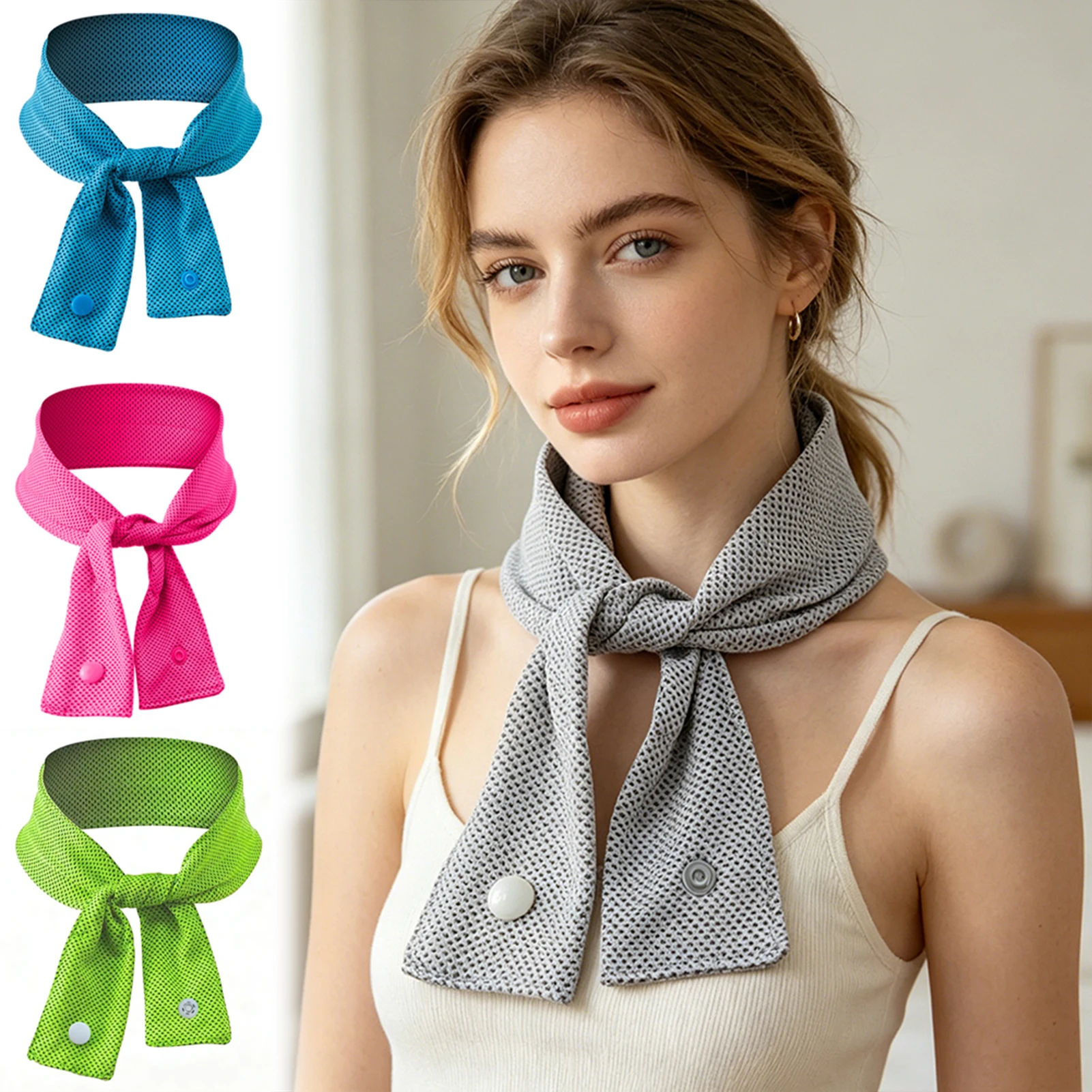 Cooling Ice Scarf,Cooling Sensation Wiping Sweat Cloth,Outdoor Sports Ice Belt Headscarf,Cooling Towels For Face Neck,For Summer