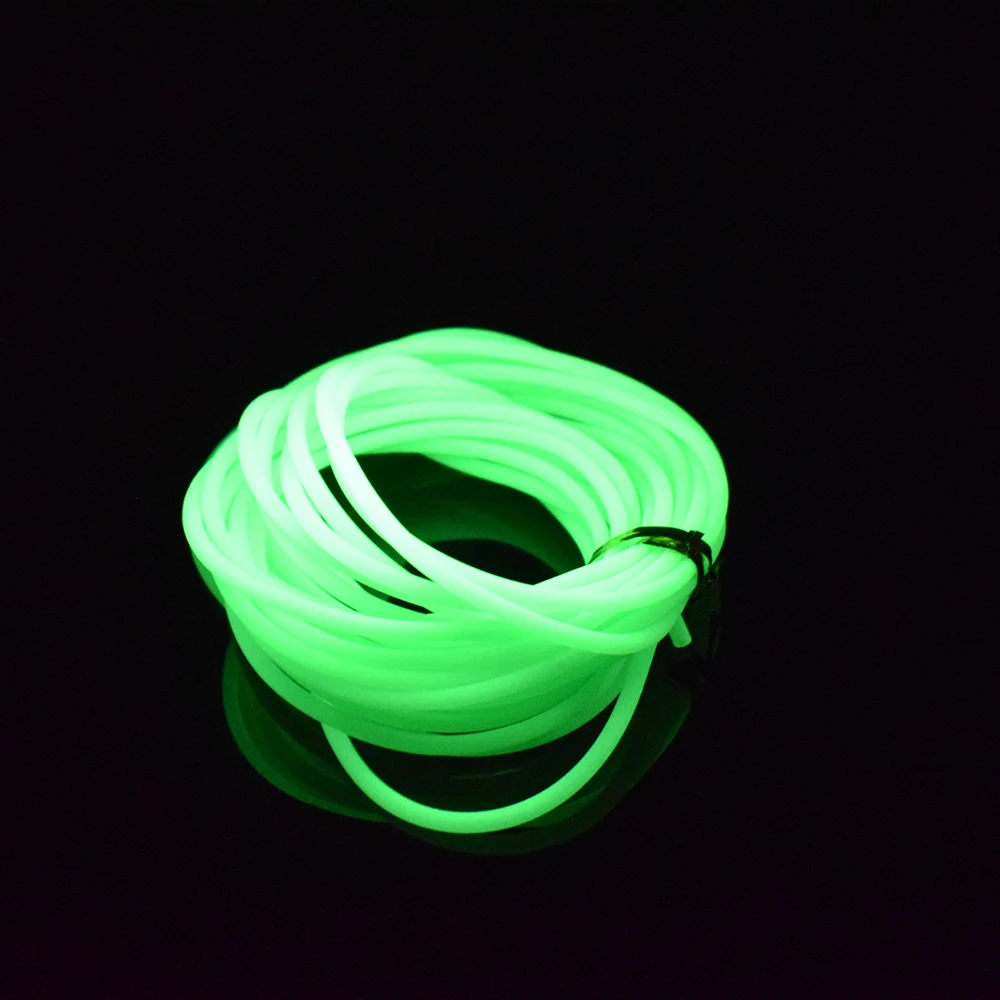 عبوة واحدة/متوهجة لصيد الأسماك بطول 1 متر في الأنبوب الداكن، وأنبوب خط صيد من السيليكون، وغطاء خط صيد كبير مضاد للعض #5