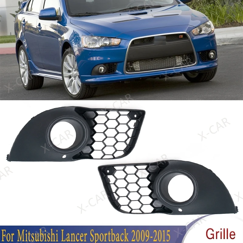 Front Bumper Fog Light Lamp Cover Grille Frame Bezel For Mitsubishi Lancer EX Lancer Sportback Ralliart Sedan SPORTLIMOUSINE