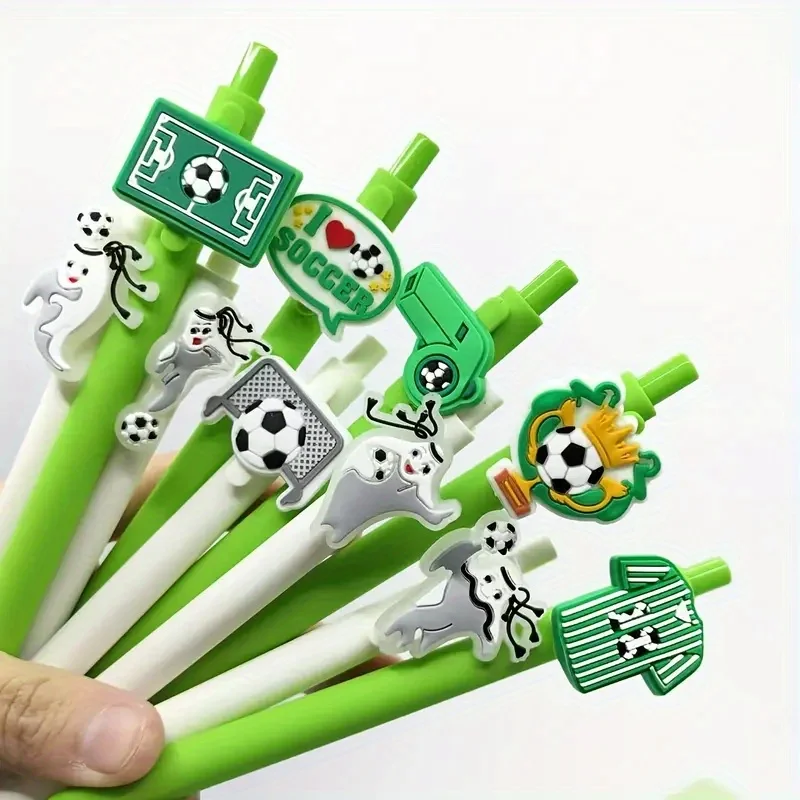 

6 шт./12 шт., футбольная спортивная серия, шариковая ручка для письма, футбольная тема, патч-ручка, незаменимый спортивный дизайн, офисный персонал