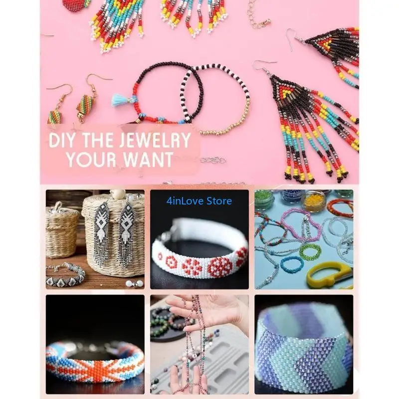 

T4MD DIY Bead Simple Bead Weaving Tool Practical Beading Loom Handmade Knitting Machine for DIY Jewelry Bracelets