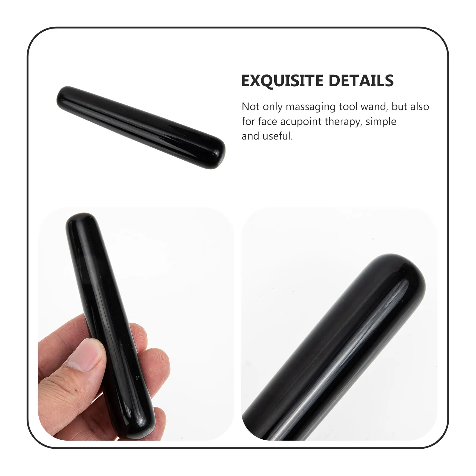 

Jade Scrape Rod Massage Wand Unisex Jade Guasha Stick Acupressure Tool Portable Lightweight Smooth Surface Home Professional Use