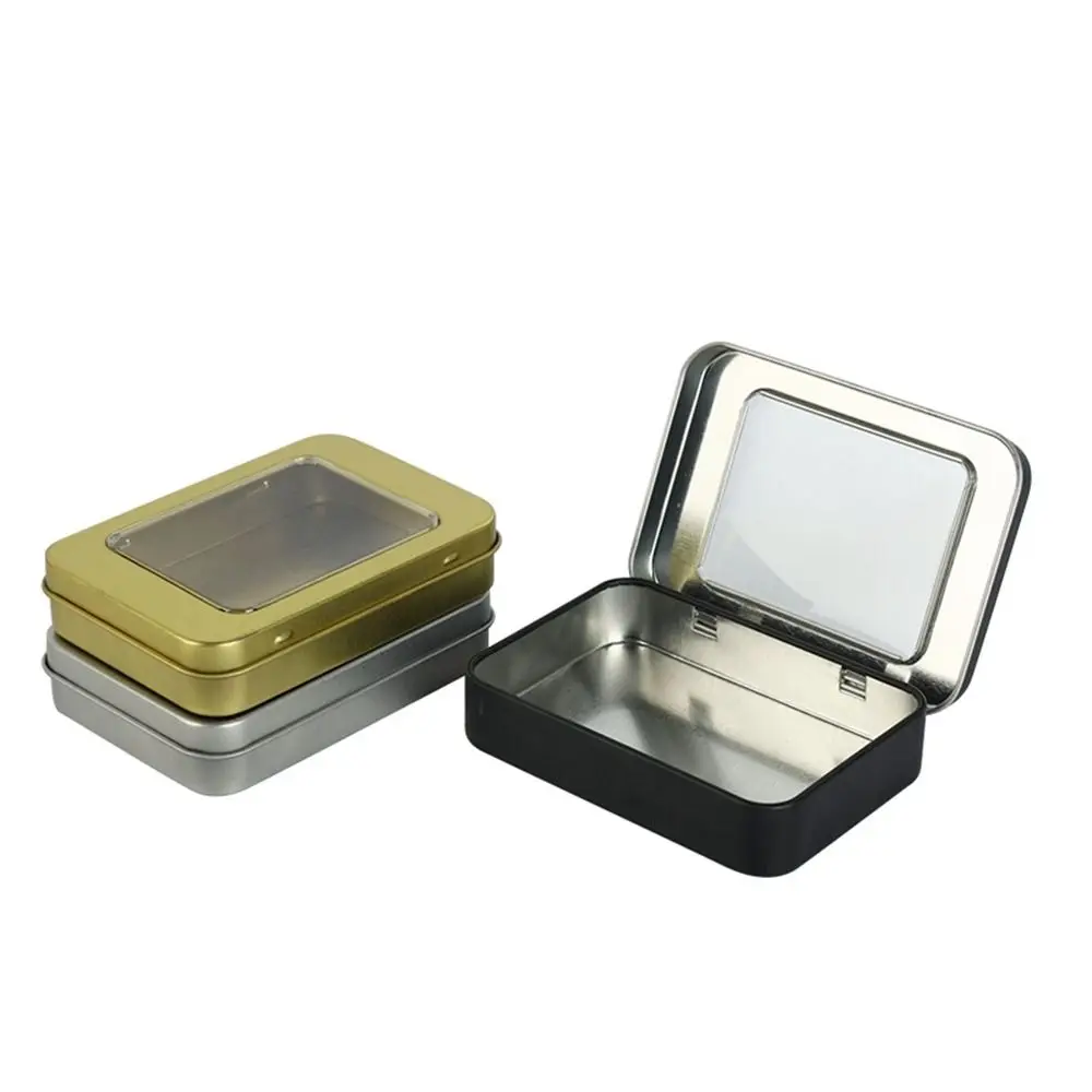 Portable Aluminum Tin Jar Metal Box Square Shape Jar Refillable Bottle Cosmetic Container Tea Can Candy Packaging Box Home Decor