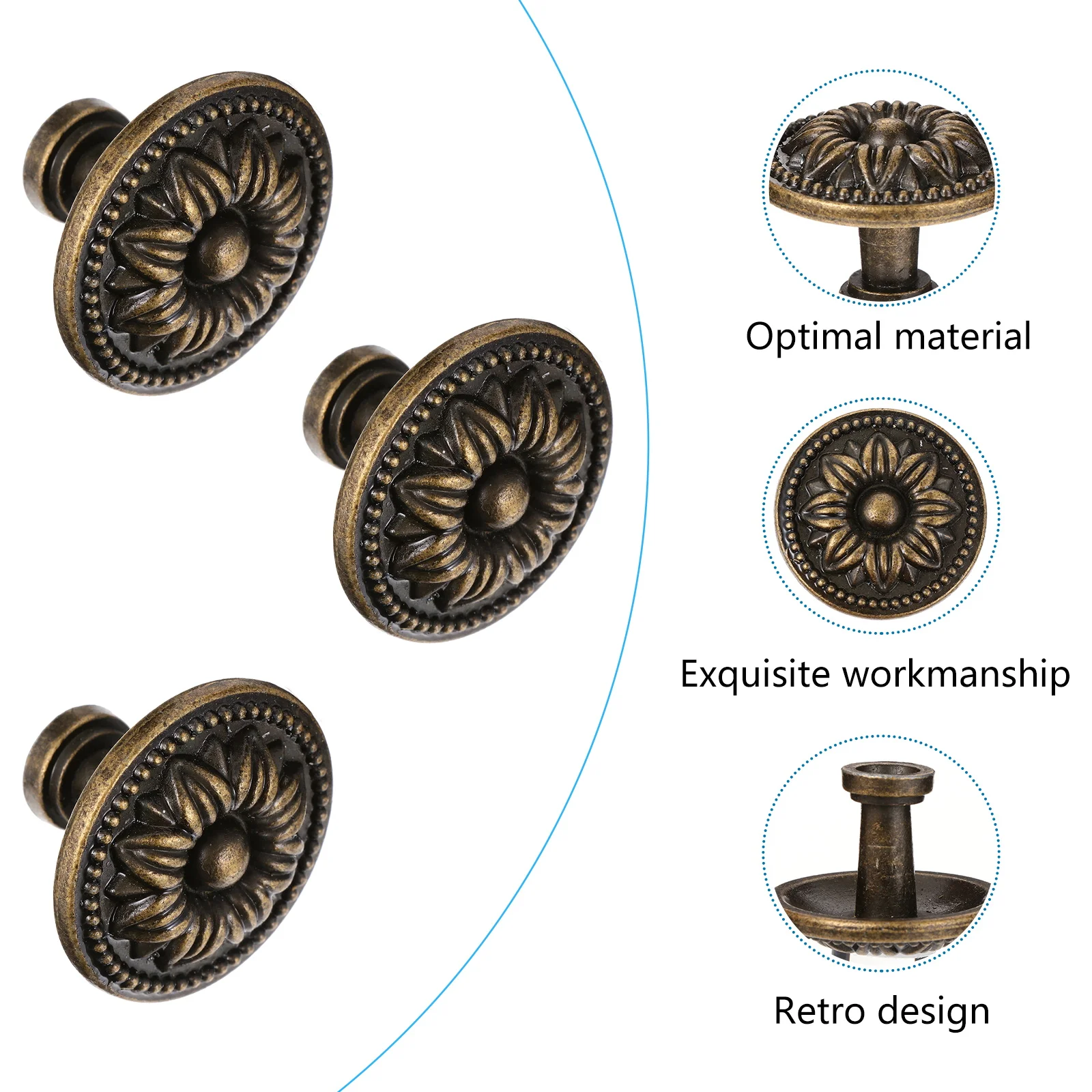 4 قطعة مقبض النمط الأوروبي مقابض خزانة النبيذ الرجعية خزانة ذات أدراج مقابض باب المطبخ سبائك الزنك خمر حساسة
