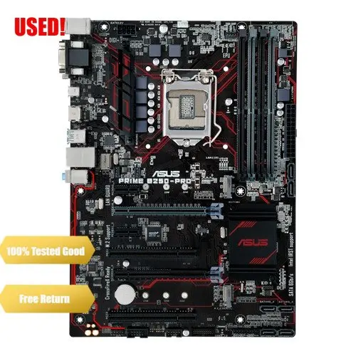 

ASUS PRIME B250-PRO motherboard Intel LGA-1151 ATX motherboard with LED lighting effect, DDR4 2400MHz, dual M.2