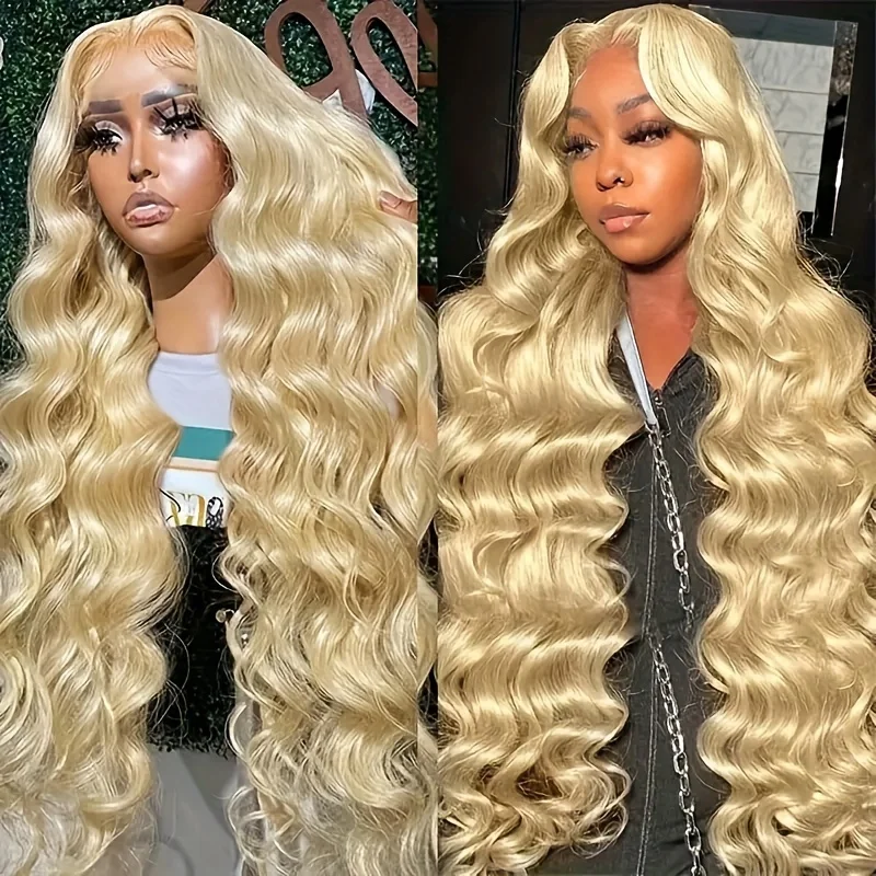 Body Wave 613 Human Hair Wigs 13x6 13x4 Hd Lace Frontal Wigs 30 Inch 220 Density Loose Body Wave Brazilian Human Hair PrePlucked image 6