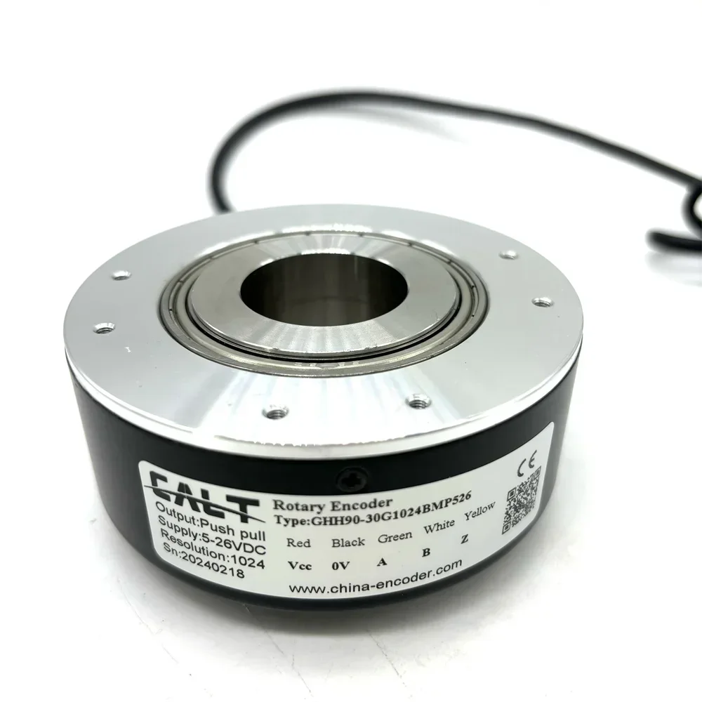 1024PPR GHH90-30G1024BMP526 Encoder Hollow Shaft 30mm Hole Incremental Encoder Rotary