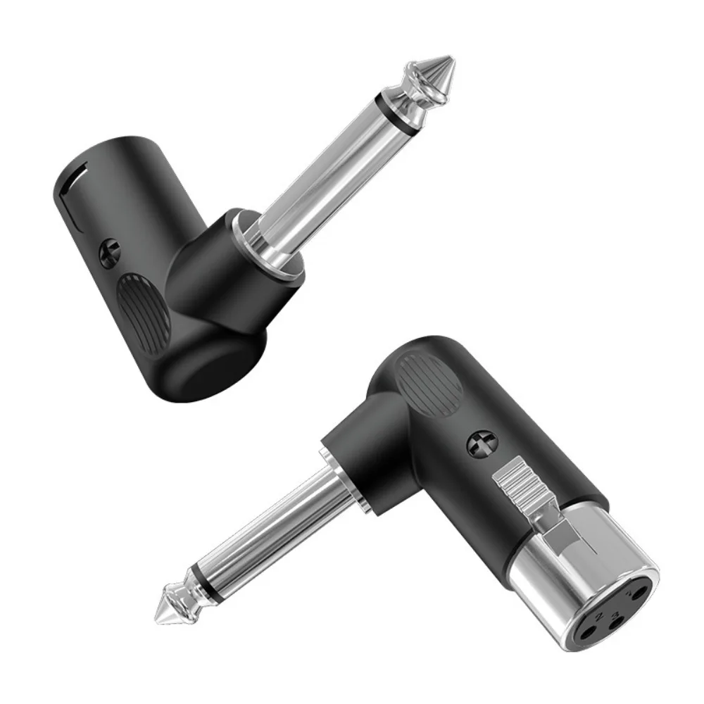 1Pair Plastic Audio Adapter 3‑Pin XLR Triple Core XLR Female to Male Adapter Plug‑and‑Play 6.35MM Male Audio Coupler