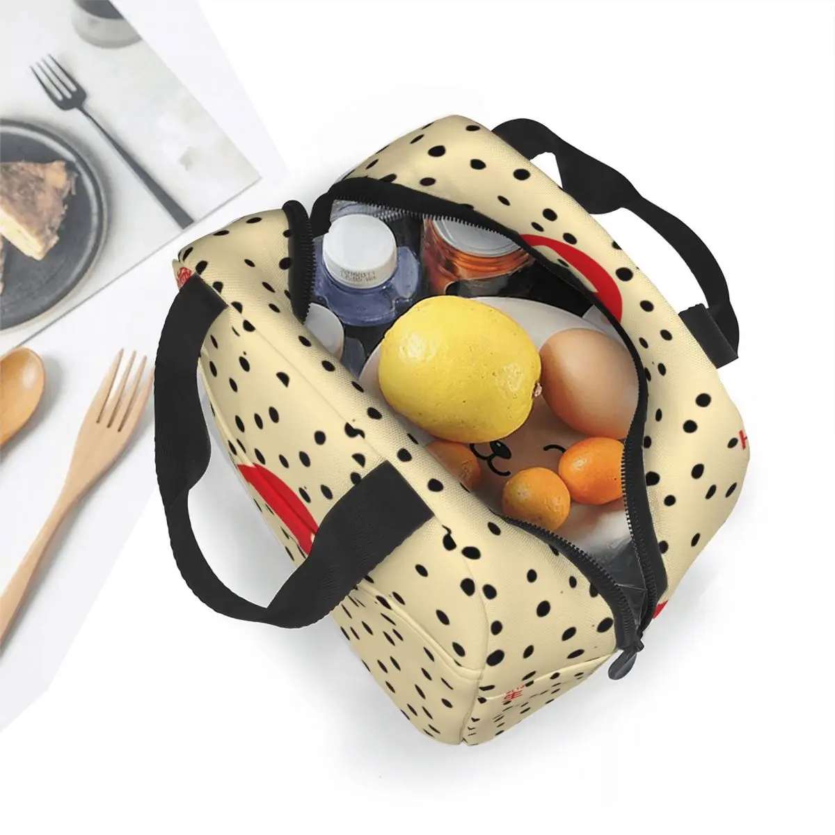 Yayoi Kusama Artista Borse per il pranzo isolate Borsa termica riutilizzabile Arte giapponese Tote portatile Lunch Box Borse per alimenti Ufficio