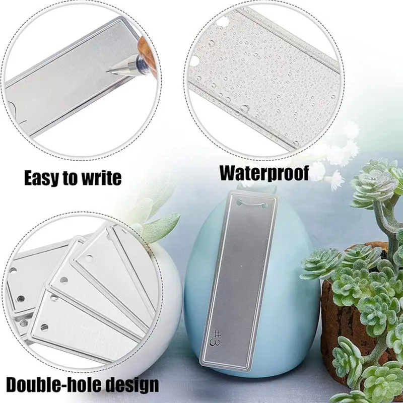 ABVS Aluminum For Plant Labels 100PCS, Metal Tags With Wires For Plant Markers, Tree Tags, Outdoor Identification And