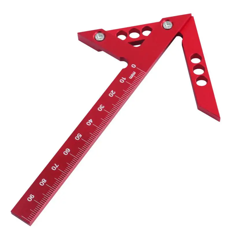 

Center Measuring Tool Miter Triangle Ruler Aluminum Alloy Square Protractor Circle Center Right Angle Scriber For Wood Crafts