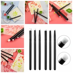 3pcs/set Detailed Blending Brushes Mini Flat/Angled Tip For Painting Drawing Card Making Crafts Arts Blender Tools 2022