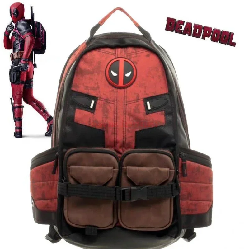 Marvel Avengers Deadpool Captain America Backpack Anime Cartoon Backpacks Outdoor Leisure Travel High Capacity Backpack Gift