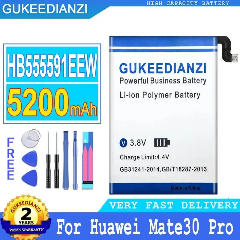 Battery HB555591EEW 5200mAh For Huawei Mate30 Pro Lio-AL00 Lio-TL00 Lio-L09 Lio-L29 Mate 30 Pro 5G Lio-AN00 Lio-AN00P Lio-N29