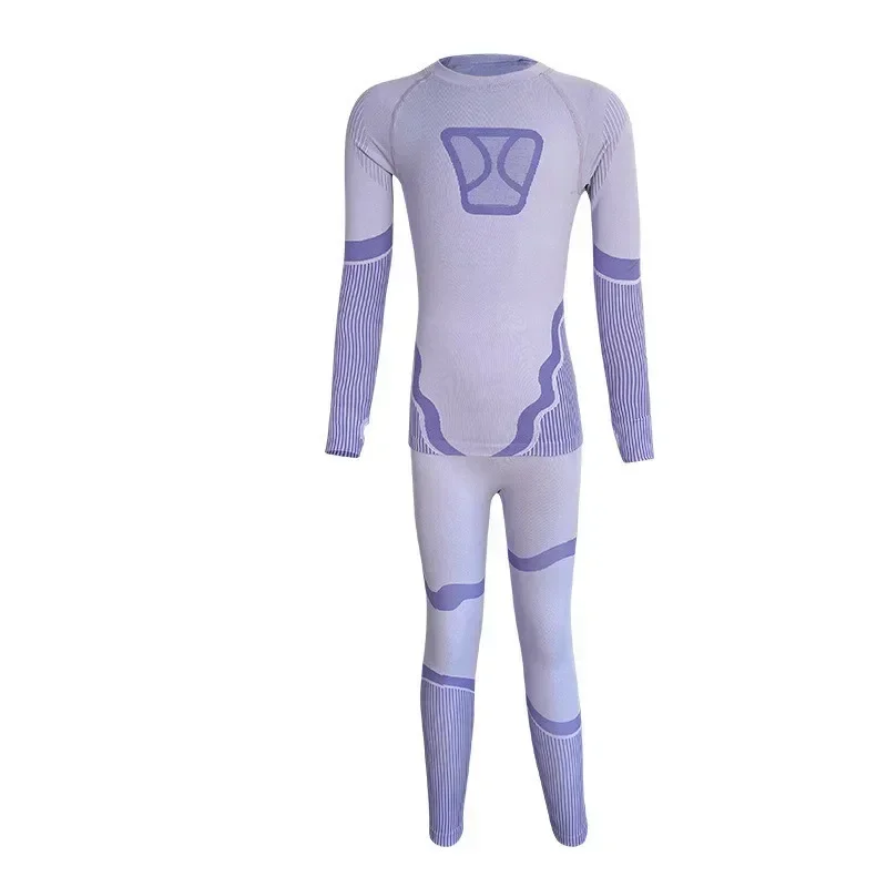 子供キッズ少年少女 Conmproression スキー下着セットフィットネスジムスキースノーボードスポーツランニングヨガエクササイズスーツ G362