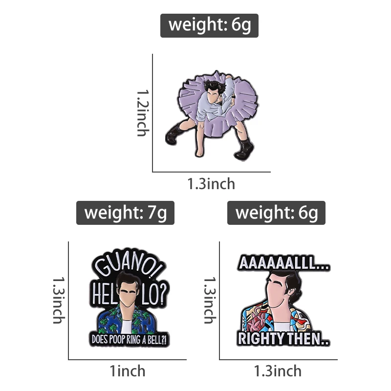 Sci-Fi Movie Film Collection Emaille Pins Cartoon Spiel Charakter Rock Band Broschen Revers Abzeichen Niedliche lustige Tiere Schmuck Geschenk – Detail 10